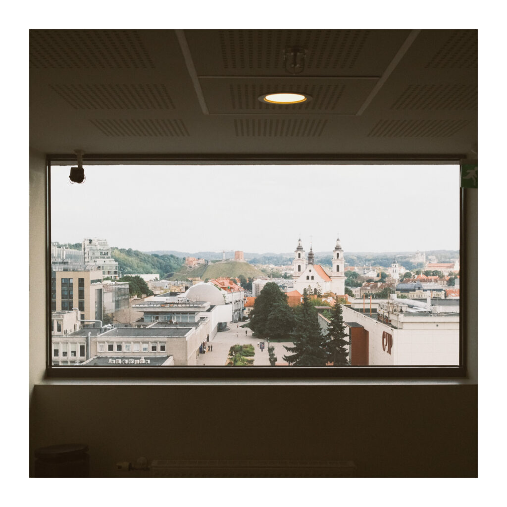 Widok z hotelu Radisson Blu w Wilnie